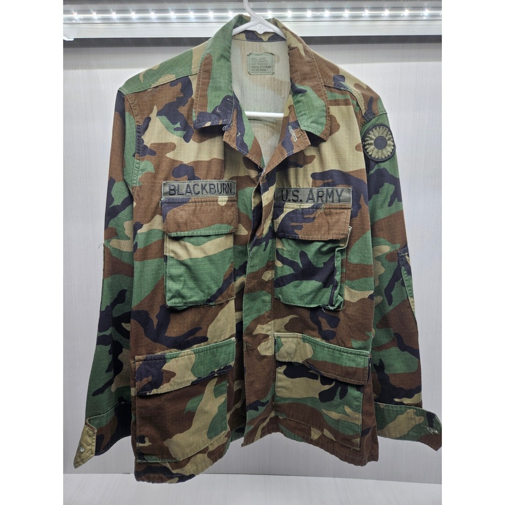 U.S. Army Field‎ Jacket Coat Woodland Camouflage Pattern Military Small Short